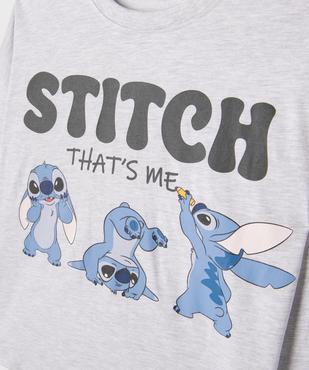 Pyjama bicolore avec motif Stitch fille - Disney  vue2 - LILO & STITCH - GEMO
