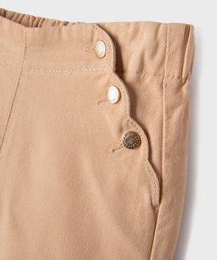Pantalon flare à pont et taille élastiquée fille - LuluCastagnette vue2 - LULU CASTAGNETTE GEMO FOR GOOD - GEMO