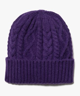 Bonnet femme en grosse maille torsadée vue1 - GEMO (ACCESS) - GEMO