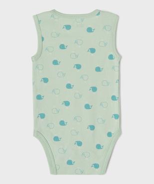 Body sans manches motifs baleines bébé garçon (lot de 3) vue4 - GEMO 4G BEBE - GEMO