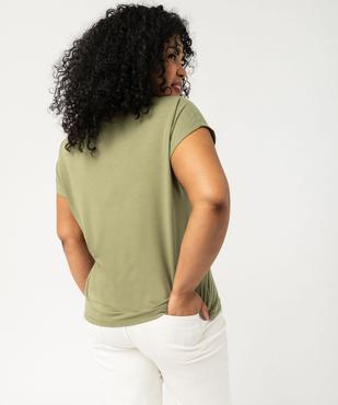 Tee-shirt femme grande taille à manches courtes avec motifs vue3 - GEMO (G TAILLE) - GEMO