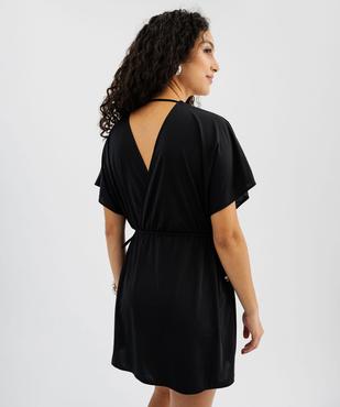 Robe de plage ample et fluide à col cache-cœur vue6 - GEMO 4G FEMME - GEMO