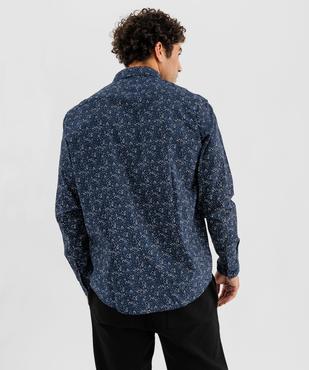 Chemise à micro-motif feuillage homme vue4 - GEMO 4G HOMME - GEMO