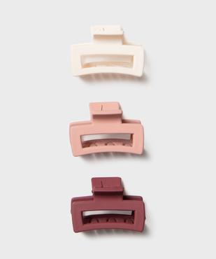 Pinces crabes pour les cheveux rectangles (lot de 3) vue1 - GEMO (ACCESS) - GEMO