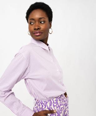 Chemise rayée à manches longues femme vue1 - GEMO(FEMME PAP) - GEMO