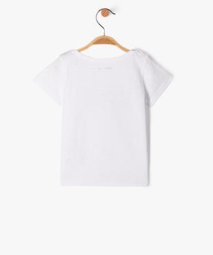 Tee-shirt à manches courtes avec col bateau bébé garçon vue3 - GEMO 4G BEBE - GEMO