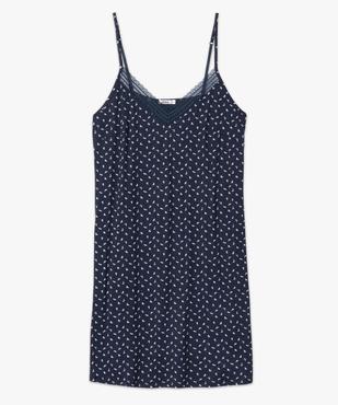 Nuisette femme grande taille à bretelles et col V dentelle vue4 - GEMO 4G FEMME - GEMO