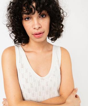 Pull à bretelles en maille ajourée femme vue1 - GEMO(FEMME PAP) - GEMO