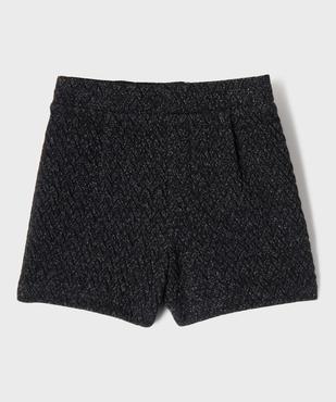 Short en maille extensible gaufrée et pailletée fille vue1 - GEMO (ENFANT) - GEMO