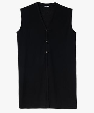 Gilet long sans manches en maille femme grande taille vue4 - GEMO (G TAILLE) - GEMO