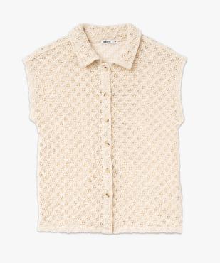 Chemise sans manches en maille ajourée femme vue4 - GEMO(FEMME PAP) - GEMO