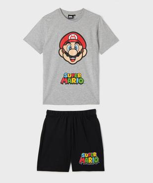 Pyjashort bicolore motif Mario garçon - Super Mario vue1 - MARIO - GEMO