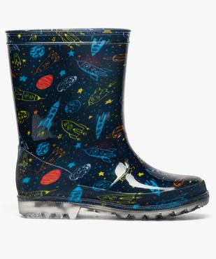 Bottes de pluie garçon motif fusées et semelle lumineuse vue1 - GEMO (ENFANT) - GEMO
