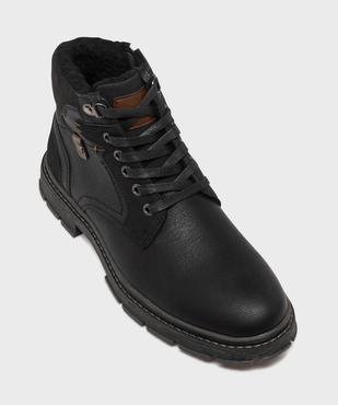 Boots fourrées à lacets, zip et épaisse semelle crantée homme vue6 - MARIO BALDANO - GEMO