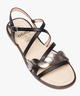 Sandales femme à talon plat et bride torsadée vue5 - GEMO (CASUAL) - GEMO