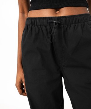 Pantalon baggy en toile de coton femme vue7 - GEMO(FEMME PAP) - GEMO