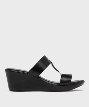 Mules à talon compensé et larges brides fantaisie femme vue1 - VALENTINA BALDA - GEMO