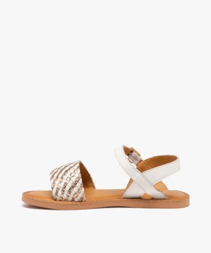 Sandale fille blanche vue3 - TANEO GEMO FOR GOOD - GEMO