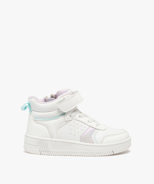 Baskets fille mid-cut unies à zip et à scratch  vue1 - GEMO 4G FILLE - GEMO