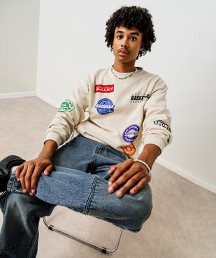 Sweat à col rond avec motifs garçon - NBA vue1 - NBA - GEMO