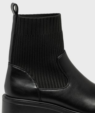 Boots avec tige chaussette et semelle plateforme femme - 5 Miles vue6 - 5 MILES - GEMO
