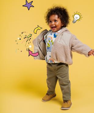 Blouson en sherpa réversible bébé garçon vue2 - GEMO 4G BEBE - GEMO