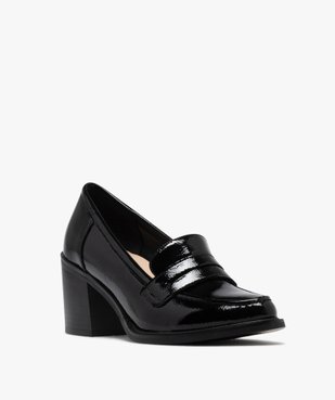 Mocassins vernis à talon femme vue3 - FOLLOW ME - GEMO