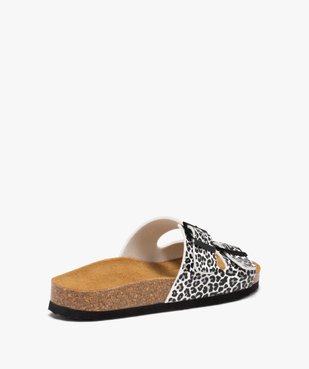 Mules femme à brides ajustables imprimées léopard vue4 - GEMO 4G FEMME - GEMO