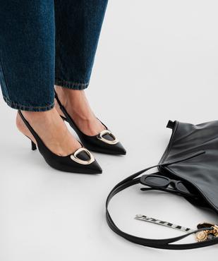 Escarpins slingback à bout pointu et talon fin femme - Follow Me vue1 - FOLLOW ME - GEMO