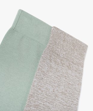Chaussettes hautes en coton stretch homme (lot de 2) vue2 - GEMO(HOMWR HOM) - GEMO