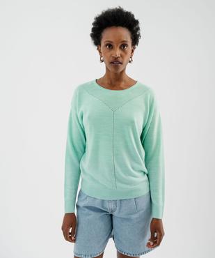 Pull en maille fine à effet plastron femme  vue4 - GEMO(FEMME PAP) - GEMO