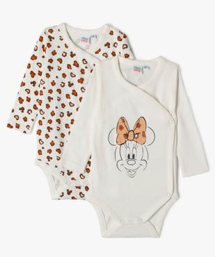 Bodies à manches longues fermeture croisée bébé fille (lot de 2) - Disney vue1 - DISNEY BABY - GEMO