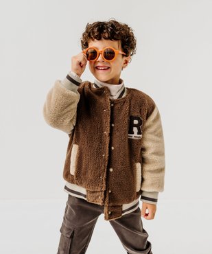Sweat boutonné en maille peluche garçon vue6 - GEMO (ENFANT) - GEMO