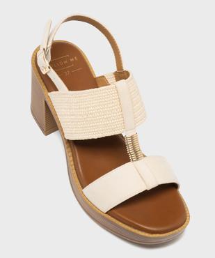 Sandales à talon avec larges brides et bijoux femme - Follow Me vue5 - FOLLOW ME - GEMO