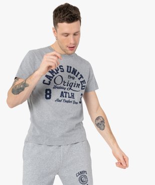 Tee-shirt homme avec inscription XXL - Camps United vue1 - CAMPS UNITED - GEMO