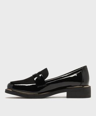 Mocassins vernis à plateau en suédine et bout amande femme - Valentina Baldano vue3 - VALENTINA BALDA - GEMO