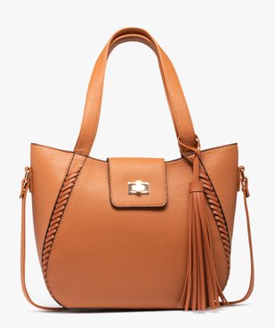 Sac femme avec détails lacés et pampille amovible vue1 - GEMO (ACCESS) - GEMO
