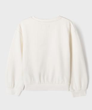 Sweat molletonné avec inscriptions fille vue3 - GEMO 4G FILLE - GEMO