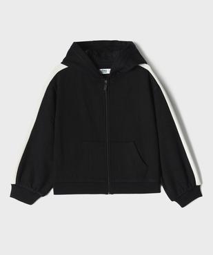 Sweat à capuche et fermeture zippée fille vue1 - GEMO 4G FILLE - GEMO