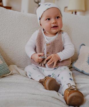 Gilet sans manches réversible coupe courte bébé garçon vue6 - GEMO(BB COUCHE) - GEMO