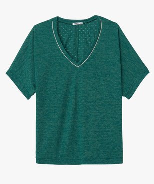 Pull femme grande taille à manches courtes et maille ajourée vue4 - GEMO (G TAILLE) - GEMO