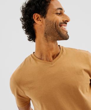 Tee-shirt à manches courtes et col V homme vue2 - GEMO 4G HOMME - GEMO