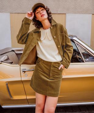 Veste courte en velours femme vue5 - GEMO(FEMME PAP) - GEMO