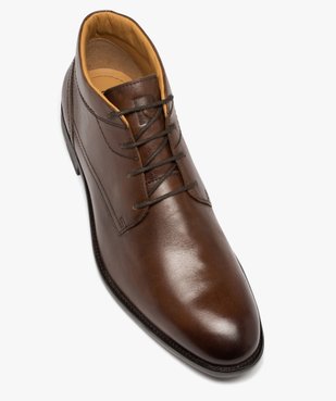 Boots hommes unies et en cuir à lacets - Pierre Cardin vue6 - PIERRE CARDIN D - GEMO
