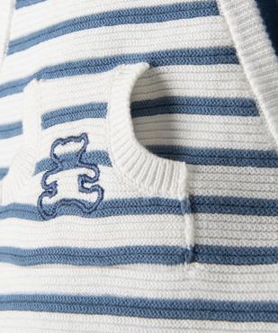 Ensemble 2 pièces bébé garçon salopette en maille et body - LuluCastagnette vue4 - LULUCASTAGNETTE - GEMO