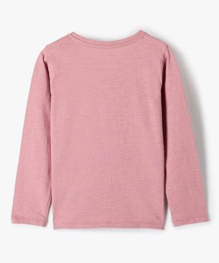 Tee-shirt fille à manches longues et broderies vue3 - GEMO (ENFANT) - GEMO