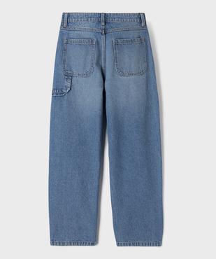 Jean charpentier en denim délavé garçon vue3 - GEMO 4G GARCON - GEMO