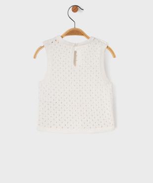 Débardeur ajouré façon crochet bébé fille vue3 - GEMO(BEBE DEBT) - GEMO