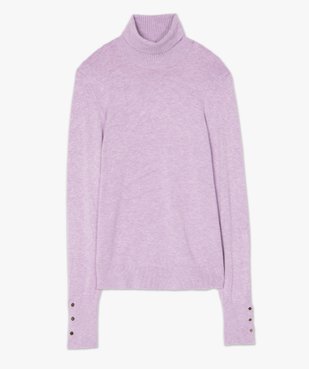 Pull femme à col roulé et boutons sur les poignets vue4 - GEMO(FEMME PAP) - GEMO