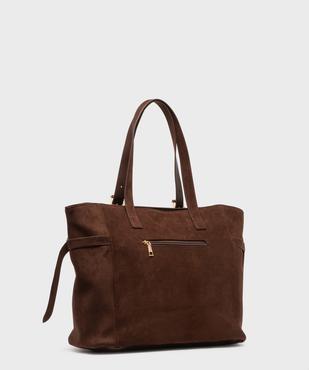 Sac cabas souple en suédine femme vue2 - GEMO (ACCESS) - GEMO